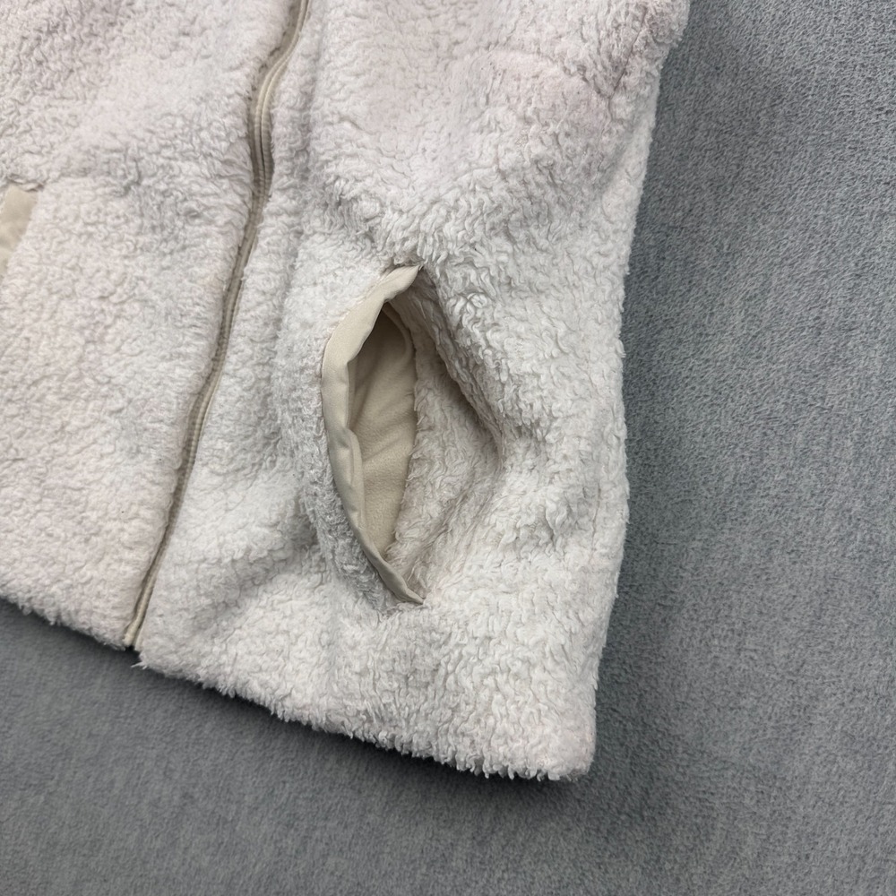 Patagonia Vest Women Small White Los‎ Gatos Fleece Full Zip Fuzzy Pocket 25215 - Picture 11 of 13